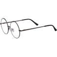 thumbnail image 6 of Agstum Retro Round Metal Non-Prescription Optical Eye Glasses Frame with Spring HInge Clear Lens, 6 of 6