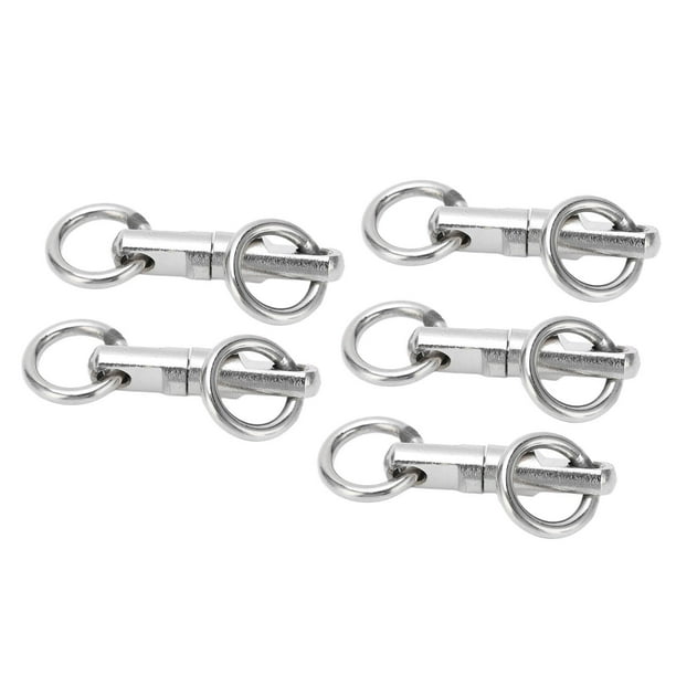 Fishing Swivels Hook Connector,5pcs/lot Stainless Steel Column Column Type  Rotary Ring Swivel Fishing Rolling Swivel Connector State-of-the-Art Design