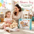 thumbnail image 5 of HopeRock Wooden Play Food Picnic Set, Pretend Play Toy for Girl 3-6 Years Old, Wooden Kitchen & Tea Party Playset with Storage Basket, Toddler Girls Christmas Birthday Gift., 5 of 7