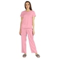 thumbnail image 1 of Inkmeso Ensemble de Nuit 2 Pcs pour Femmes Manches Courtes Haut & Pyjama en Coton Doux, 1 of 7