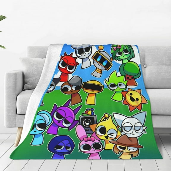 Sprunki Throw Blanket Warm Cozy Plush Flannel Blankets For Couch Bedroom Home Decor All Seasons 50"X40"