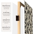 thumbnail image 4 of Oriental Furniture 6 ft. Tall Ebony Damask Canvas Room Divider - 3 Panel, 4 of 7