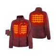 thumbnail image 2 of ORORO Women's Full-Zip Heated Fleece Jacket with Battery, Fleece Heated Jacket for Winter Outdoors (Maroon,XL), 2 of 10
