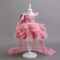 thumbnail image 5 of New style girl and baby one-year-old dress, infant and toddler off-the-shoulder puff cake skirt, children's wedding dress, 5 of 5