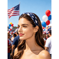 thumbnail image 6 of Volra Clearance 4th of July Headbands for Women Non Slip, American Flag Headbands for Women’s Hair 1 inch Wide, Red White and Blue Hair Accessories, Patriotic Head Bands Cute USA Headband, A, 6 of 6