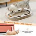 thumbnail image 5 of Pefilos 22" Cat Scratcher Cardboard Lounge Bed with Ball Toy, Double-Sided Durable, Cat Scratching Pads Cat Scratcher Toy for Indoor Cats, Brown, 5 of 7