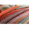 thumbnail image 4 of NEWLAKE Cotton Bedspread Queen Quilt Sets Reversible Patchwork Coverlet Set, Red Striped Jacquard Pattern, 4 of 8