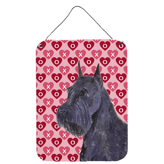 Carolines Treasures SS4523DS1216 Schnauzer Hearts Love and Valentines Day Portrait Wall or Door Hanging Prints 12WX16H