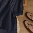 thumbnail image 6 of T Shirts For Women Womens Tops Summer Short Sleeved Cotton And Linen Tops Retro Cotton And Linen Shirts T Shirts Slim Summer New Loose Shirts, 6 of 7