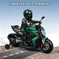 thumbnail image 3 of LIGIANT Kids Electric Motorcycle Diavel for Bentley V4 WV4 24V 2WD Dual Motor Bluetooth Green, 3 of 8