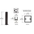 thumbnail image 2 of CRL D990DU12CR Duranodic Bronze 12" Corner Design Series Partition Post, 2 of 9