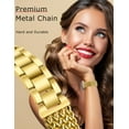 thumbnail image 7 of TOYOUTHS Compatible with Apple Watch Band 41/40/38/44/45/46/49/42mm Women, Dressy Stainless Steel Metal Gold Chain Strap Mermaid Style Link Bracelet Wristband for iWatch Ultra SE Series 11 10 9-1, 7 of 7