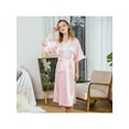 thumbnail image 2 of Luxsea Ladies New Imitation Silk Casual Nightgown And Home Wear Pure Color Pajamas Robe, 2 of 6