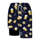 thumbnail image 3 of Ceisia Men's Beer & Lemon Print Loose Fit Quick Dry Beach Shorts with Inner Lining Multicolor XXL Gifts, 3 of 6