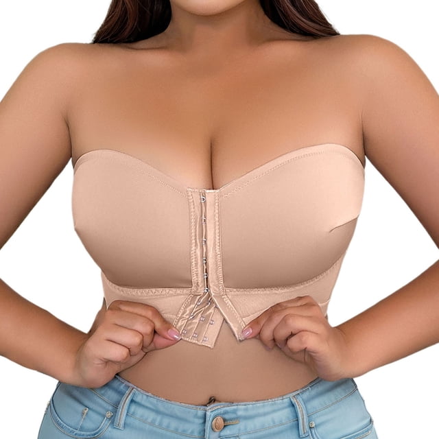 Comfortable Plus Size Front Closure Bra - Versatile Design for Home, Leisure and All Seasons