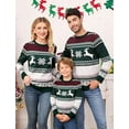 thumbnail image 4 of GymChoice Knitted Christmas Sweater For Family,Reindeer Snowflakes Knitted Pullover, 4 of 6