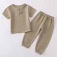 thumbnail image 2 of Bigetiay Boys Summer Short Sleeve Outfit Lightweight Casual Two Piece Ensemble for Toddler Kids, Size 18-24 Months, 2 of 4