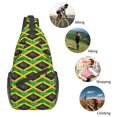 thumbnail image 5 of Crossbody Sling Backpack Jamaica Flag Travel Sport Hiking Chest Bag Daypack, 5 of 6