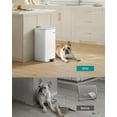 thumbnail image 3 of 8-Gallon (30 L) Kitchen Trash Can, Trash Bin, Stainless Steel Garbage Can, with Inner Bucket, Soft Close and Stays Open, Cloud White, 3 of 7
