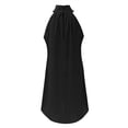 thumbnail image 4 of Vestido largo informal sin mangas con abertura para mujer: vestido largo de verano para la playa, corte A plisado, tallas S-XXL, 4 of 5