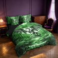 thumbnail image 2 of Manfei Gothic Fantasy Dragon Animals 7pcs Queen Bedding,Vintage Moon Bedding Comforter Set Queen,Green Gray,Black Reversible, 2 of 6