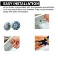 thumbnail image 3 of Perilla Home Set of 6 Knob (Ceramic with 24 K Gold) Decorative Knobs for Home Kitchen Cabinet Hardware Cupboard Door Dresser Wardrobe and Drawer Pulls (Marigold Light Blue), 3 of 7