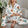 thumbnail image 6 of Lsque Various Turtle Pattern Long Sleeve Pajama Set for Women - Soft 2-Piece Sleepwear and Loungewear Set with Pockets, Comfy Nightwear-Medium, 6 of 7