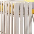 thumbnail image 3 of Benjara House Design Metal Twin Bed with Angled Ladder, White and Brown, 3 of 5