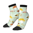 thumbnail image 2 of Bingfone Mushroom Bee Design Patterned Men'S Women'S Casual Cotton Socks, 2 of 9