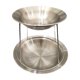 thumbnail image 4 of Juego de torre de mariscos de 2 niveles, bandeja para servir, multifuncional, de acero inoxidable Cuenca profunda, 4 of 9