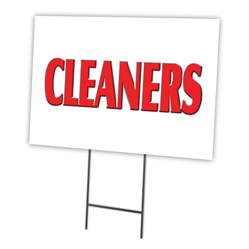 SignMission C-1216-DS-Cleaners 12 x 16 in. Cleaners Yard Sign & Stake