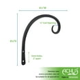 thumbnail image 2 of Achla Designs Set of 2 Down Curled Wall Bracket, 10 Inch Tall, Black Powder Coat Finish, 2 of 3
