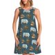 thumbnail image 1 of Easygdp Miniature Ship In Bottle para Vestido Transpirable de Mujer, Vestido Suelto de Manga Corta con Pliegues y Bolsillos para el Verano, 1 of 7