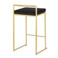 thumbnail image 2 of Heavenly Collection Black Stool with Gold stainless steel frame, 2 of 2