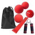 thumbnail image 1 of CSChome Home Exercise Ball 1 Set Yoga Fascia Balls Silicone Elastic Resistance Belt Portable Hand Muscle Developer, 1 of 7