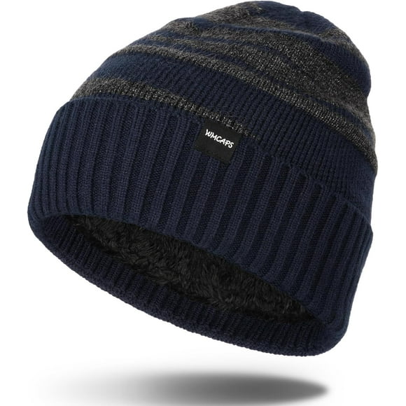 shiyou-Winter Beanie Hats for Men Women, Toque with Fleece Lining Soft Warm Ski Knitted Cap