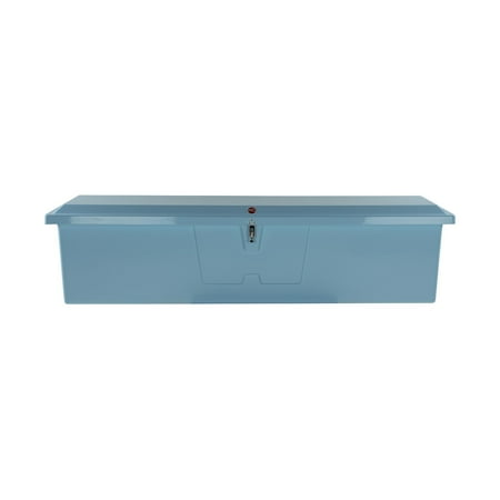 Taylor Made Stow N Go Fishermans Fiberglass Dock Box Extra Large (24 H X 95 W X 22 D) Ice Blue Smooth Interior Finish Lockable Latch Stainless-Steel Hardware - 83560IB