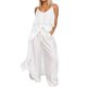 thumbnail image 1 of Vestido informal para mujer: cuello en V con volantes asimétricos, tirantes, ligero, de verano, 1 of 5