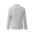 thumbnail image 3 of Gomelly Women Business Jackets Shawl Neck Blazers Elegant Cardigan Jacket Ladies Slim Fit Office Blazer Long Sleeve Outwear Light Grey M, 3 of 6