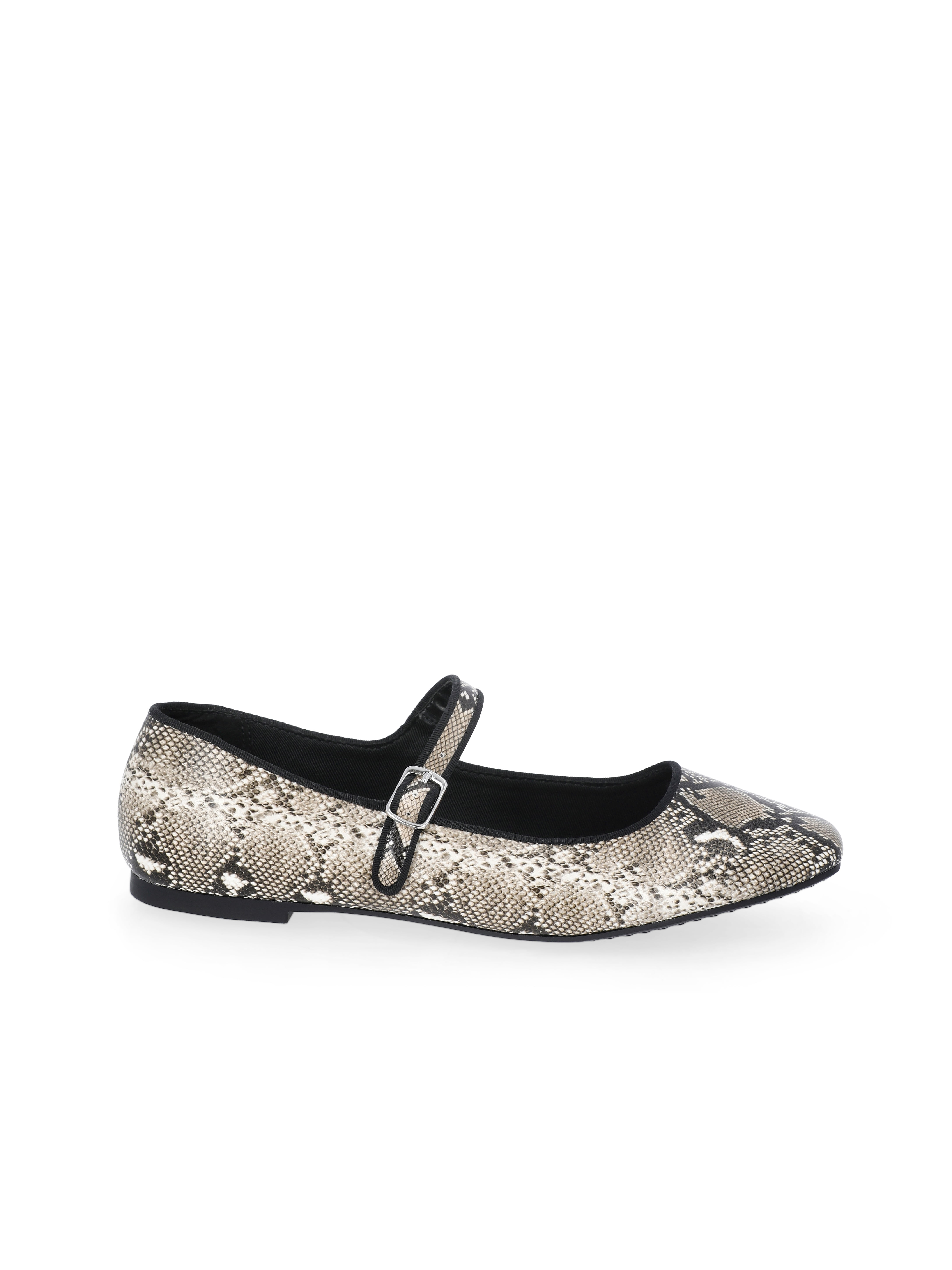 Time and Tru Women's Faux Leather Mary Jane Flats, Wide Width Available