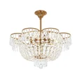 thumbnail image 2 of Gold Bronze Modern Style Crystal Chandeliers & Lights Round Hanging Classic, Pendant Ceiling Chandelier Lighting Fixture  for Dining Room Living Room, 2 of 16