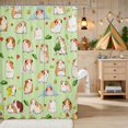 thumbnail image 2 of Erosebridal Guinea Pig Shower Curtain 72Wx84L for Girls, Green Tones Waterproof Bathroom Shower Curtain, 2 of 5