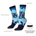 thumbnail image 4 of Disketp Halloween Trick Or Treat Unisex Crew Socks Lightweight Breathable Ventilation Ankle Socks, Mid-calf socks for Daily, 4 of 6