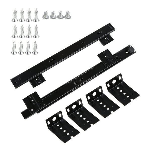 MANNYA Height-Adjustable Under-Counter Computer Keyboard Drawer Tray with Double Row Solid Stell Balls Quiet Easy-Glide Sliding