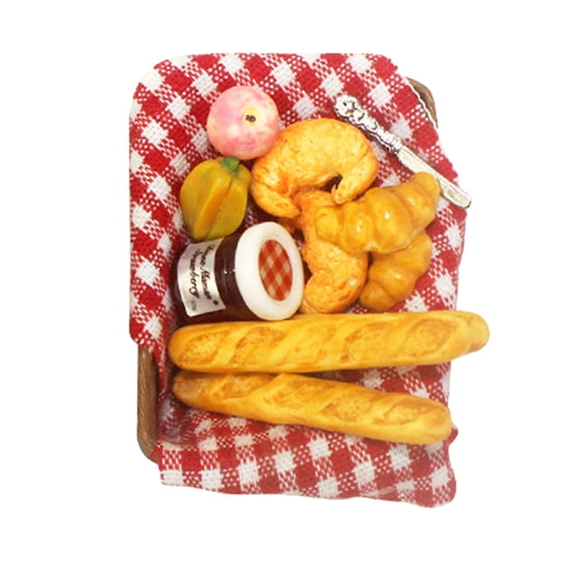12 comida pan de Decoración Estilo B Zulema pan de cocina de casa de muñecas