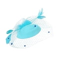 thumbnail image 4 of Mesh Tea Party Hair Fascinator, Wedding Cocktail Hair Clip, Women formal Head Ornament, Lightweight Elegant Hair Accessory for Church Banquet Ceremony Dress Up Exquisite Headgear,Grey, 4 of 6