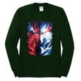 thumbnail image 2 of Artic Wolf Light Dark Good Bad Moon | Mens Animal Lover Long Sleeve T-Shirt, Forest Green, 2XL, 2 of 4