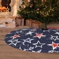 thumbnail image 6 of Qekee Watercolor Stars print Christmas Tree Skirt Red Tree Skirt Winter Tree Skirt for Red Christmas Indoor Outdoor Decorations-36", 6 of 7