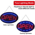 thumbnail image 4 of KEBE LED Open Sign, 19''x10" Bright Sign Flashing Light for Business Walls Window Shop Bar Hotel, Two Modes, 1.45lbs, 4 of 9