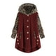 thumbnail image 2 of Pntutb, chaqueta cálida de invierno con botones de felpa para mujer, prendas de vestir, abrigo con bolsillos, Tops de manga larga de retazos, liquidación Pntutb Pntutb-754, 2 of 5